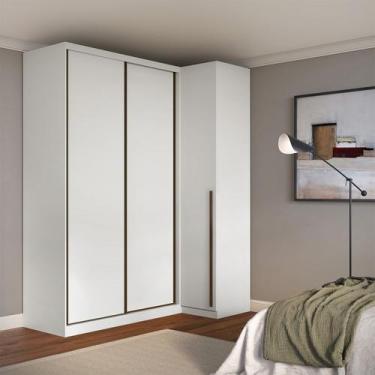 Imagem de Guarda Roupa de Canto Porta de Correr 3 Portas MDF Altezza Trend Belma