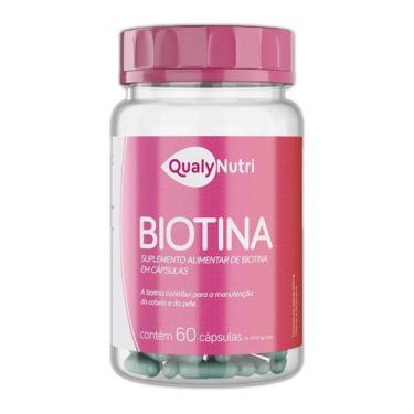 Imagem de Biotina 400mg Vitamina Cabelos e Unhas 60 Caps Original Qualy Nutri - 