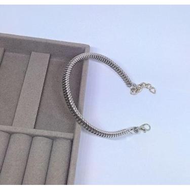 Imagem de Pulseira Bracelete Feminino Elos Aro mola Torcido Folheado Ouro 18k Do