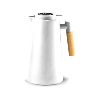 Imagem de Garrafa Térmica Branca 1 Litro Livre de BPA com Termômetro Integrado n