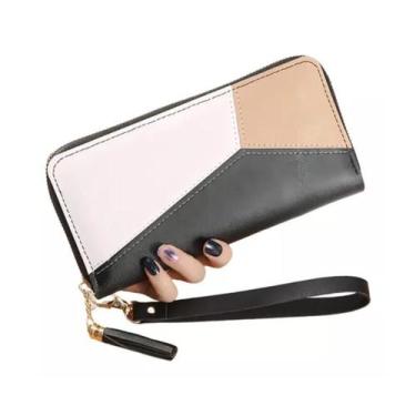 Imagem de Carteira Feminina Estilosa Grande Com Ziper Porta Cartoes - LUALKI STO