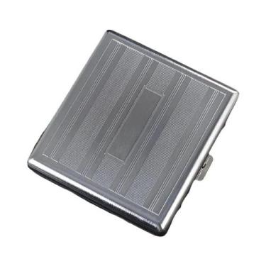 Imagem de Caixa De Cigarros Portátil Em Aço Inoxidável Para Homens, Capacidade P