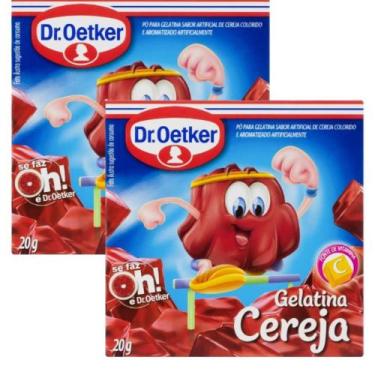 Imagem de Kit 2 Gelatina Dr. Oetker Sabor Cereja 20gr