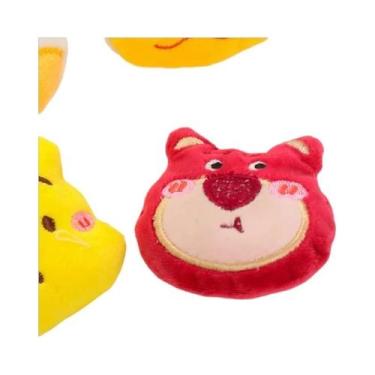 Imagem de Broche De Pelúcia Urso Fofo 3 Peças, Enfeite Pendurável De Desenho Ani