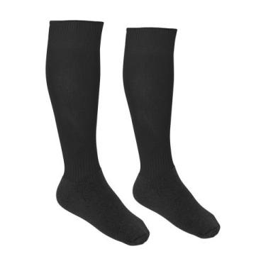 Imagem de Meia Masculina Cano Alto Poker Futebol Preta - 02312, Preto, 31-33