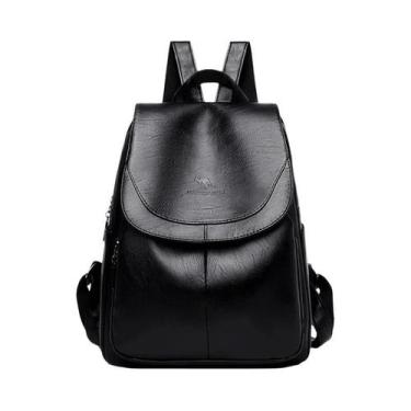 Imagem de Mochila Vintage De Couro Macio Antifurto Grande Capacidade Para Mulher