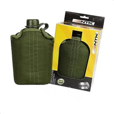 Imagem de Cantil Plástico 900ML Militar Nautika, Trilha, Camping, Verde_oliva