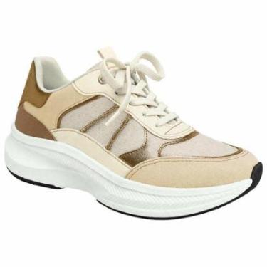 Imagem de Tênis Feminino Anabela Medio Piccadilly 933001 - Off White-Feminino
