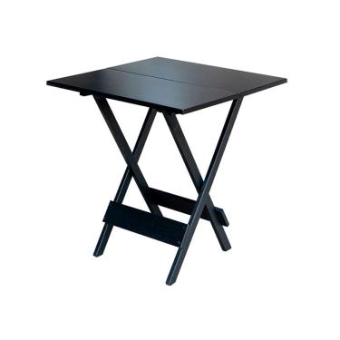 Imagem de Mesa Área de Lazer Dobrável de Madeira 70x70 Resistente Varanda Jardim Piscina e Quinta...