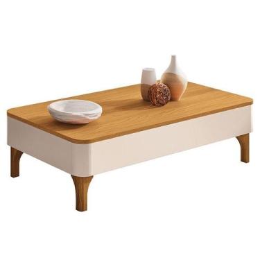 Imagem de Mesa de Centro Liz Off White Cinamomo - HB Móveis - HB Moveis