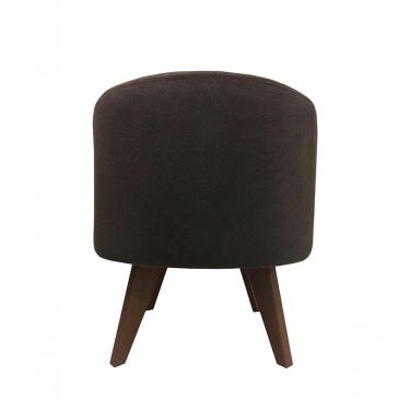 Imagem de Puff Pé Palito Redondo Não é Segredo Suede Animale Marrom Escuro 40x45