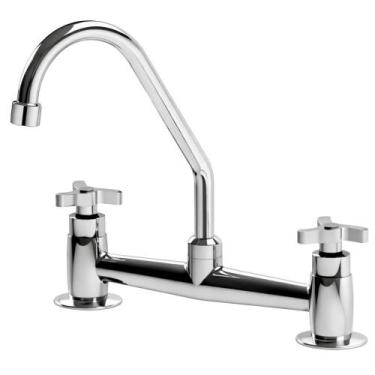 Imagem de Misturador de Mesa p/Cozinha Bica Móvel Wind Cromado DN15 Romar - ROMA