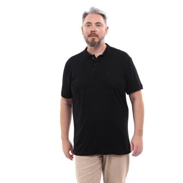 Imagem de Camisa Polo Plus Masculina Piquet Algodão Casual