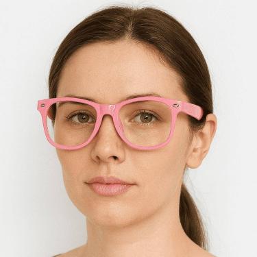 Imagem de Armação Óculos Grau Unissex Quadrado Grande Moderna