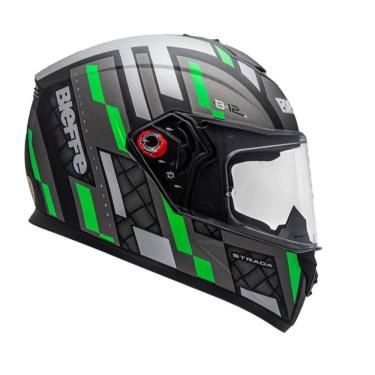 Imagem de Capacete Fechado Moto Bieffe B-12 Strada ~ Preto Fosco/Verde