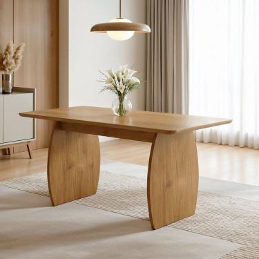 Imagem de Mesa de Jantar 6 Lugares Retangular Tampo Mdf 160x80cm Carol Cinamomo