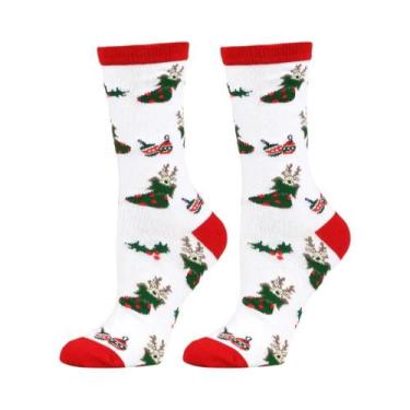 Imagem de Meias De Natal Para Homens E Mulheres, Meias De Algodão Elásticas Até 