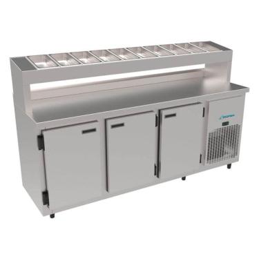 Imagem de Balcão Condimentadora Refrigerado 1,85 mts 3 Portas sem Cubas 99/KBSCC185II Kofisa