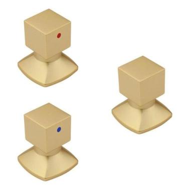 Imagem de Kit com 3 Acabamentos para Registro C46 Água Quente/fria Ducon Metais 