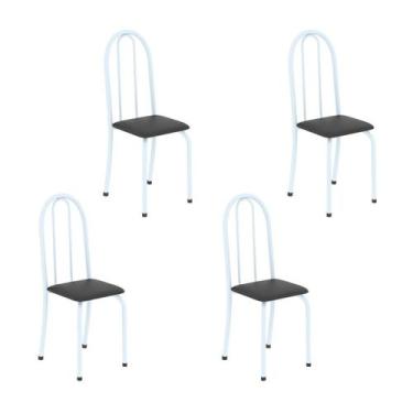 Imagem de Kit 4 Cadeiras Tubular 96x36x41 Cm Iris B - Soma Móveis