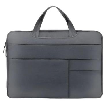 Imagem de Bolsa Pasta Compativel P/galaxy Samsung Book 4 De Mão Maleta Cinza 16'