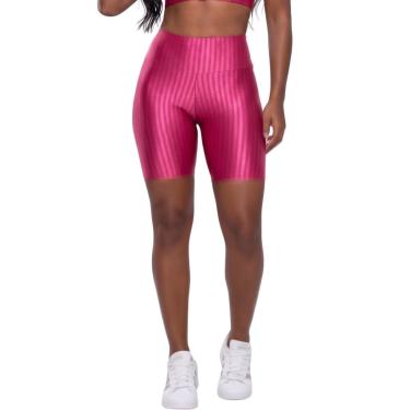Imagem de Bermuda Fitness New Zig 3D Vekyo Poliamida Cós Alto Roupa Para Academia Treino Moda Fem...