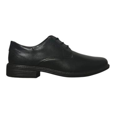 Imagem de Sapato Social de Couro Masculino Pegada 125355-01 Preto, Preto, 42