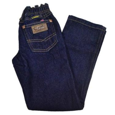 Imagem de Calca Country Infantil Masculina Azul Classic Amaciada, 2, Azul, Escur