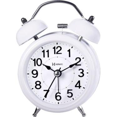 Imagem de Relógio despertador HERWEG branco 2707-021