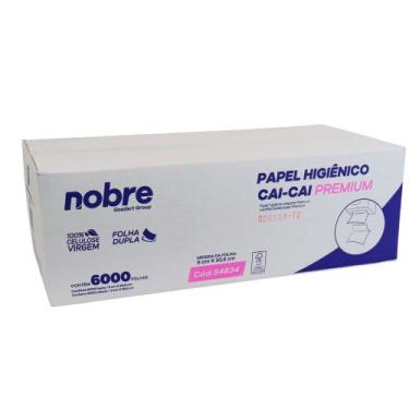 Imagem de Papel higienico cai cai c/6000fls. 9x20,5cm (caixa/celulose virgem/f.d