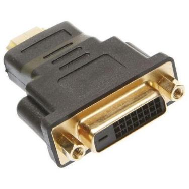 Imagem de Adaptador Dvi D Femea X Hdmi Macho - Preto - DIVERSOS