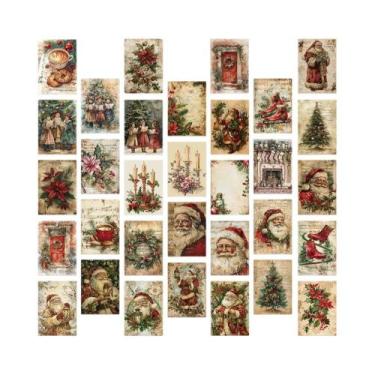 Imagem de Cartões Postais Vintage De Natal 32 Peças Colecionáveis Presente De An