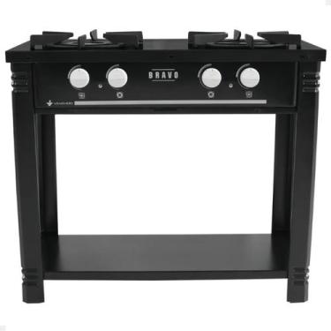 Imagem de Fogão Industrial a Gás Baixa Pressão com Espera Forno 2 Bocas BR2B Pre