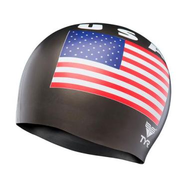 Imagem de Touca de Natação TYR EUA  Silicone Premium com Estampa Team USA, lcpu2