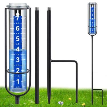 Imagem de Pluviômetro Ricihene com altura ajustável de 74 cm para uso externo