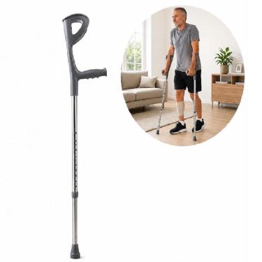 Imagem de Muleta Canadense Ortopédica Yeet de Alumínio com Ajuste de Altura para Adulto Até 120kg