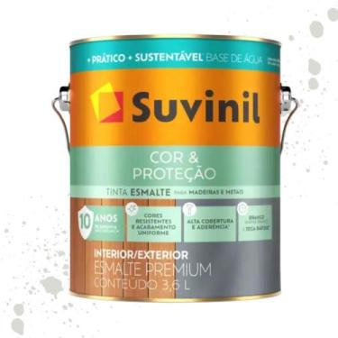 Imagem de Esmalte Cor E Proteção Fosco Base Água Branco Neve Suvinil 3,6L - SUVI
