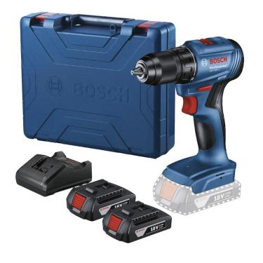Imagem de Furadeira Parafusadeira Bosch Profissional GSR 185-LI-2B com 2 Baterias 180W Azul 18V