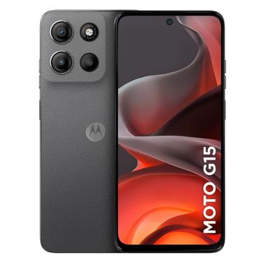 Imagem de Smartphone Motorola Moto G15 4G 256GB 4GB RAM+8GB RAM Boost Tela 6.7" Câmera Dupla 50MP+5MP Grafite
