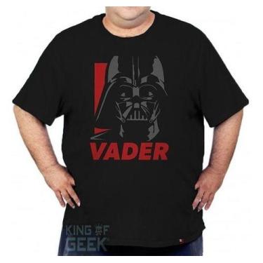Imagem de Camiseta Plus Size Darth Vader Star Wars Filme Camisa Geek - KING OF G