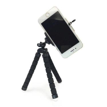 Imagem de Tripé Para Celular Flexivel E Camera Preto CBRN08742 - COMMERCE BRASIL