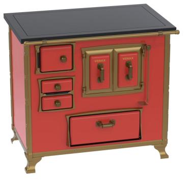 Imagem de Fogao a Lenha Venax GII n 2 Renaissance Premium Vermelho SD