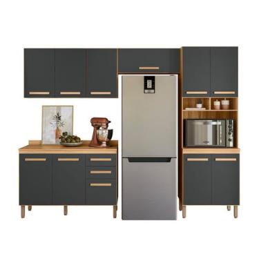 Imagem de Conjunto de Cozinha Ayla Modulado com 11 Portas e 2 Gavetas - LOJA DOC