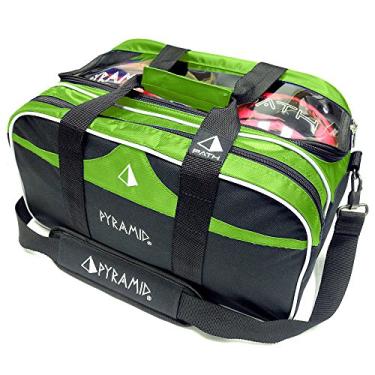 Imagem de Bolsa de boliche Pyramid Path Double Tote Plus transparente (segura sapatos), Black/Lime