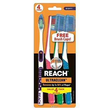 Imagem de Escova de dentes Reach 4CtUltraClean macia, pacote com 3