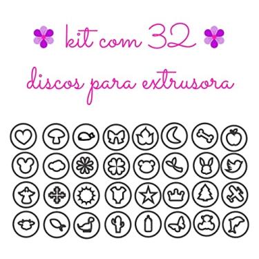 Imagem de KIT COM 32 DISCOS - EXTRUSORA BISCUIT E PASTA AMERICANA - EX1