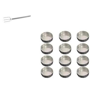 Imagem de Forminha P/Pão De Mel N°2 Kit Com 12 Unidades 6,5cm + Garfo