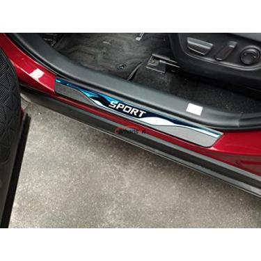 Imagem de GZBFTDH Proteção de Peitoril Soleira da Porta, para Subaru BRZ 2014-2020 Acessórios, Aço Inoxidável Kick Plate Guard de Pedal de Limiar Protetor, Peças para Automóveis