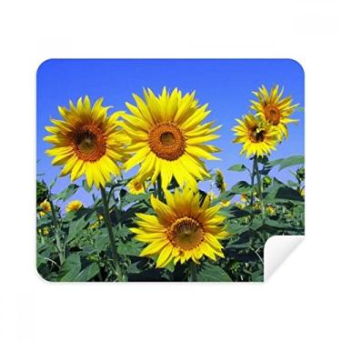 Imagem de Pano de limpeza Sunshine Flowers Girassóis Azul céu limpador de tela 2 peças tecido de camurça