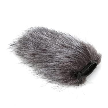 Imagem de Microfone Pára-brisa Peludo, Anti Gota Leve Universal Alto Desempenho Pequeno Pára-brisa Peludo Muff Portátil para Microfones de Entrevista de Tubo Longo
